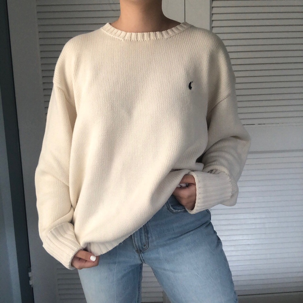 Vintage Cream Sweater Ralph Lauren